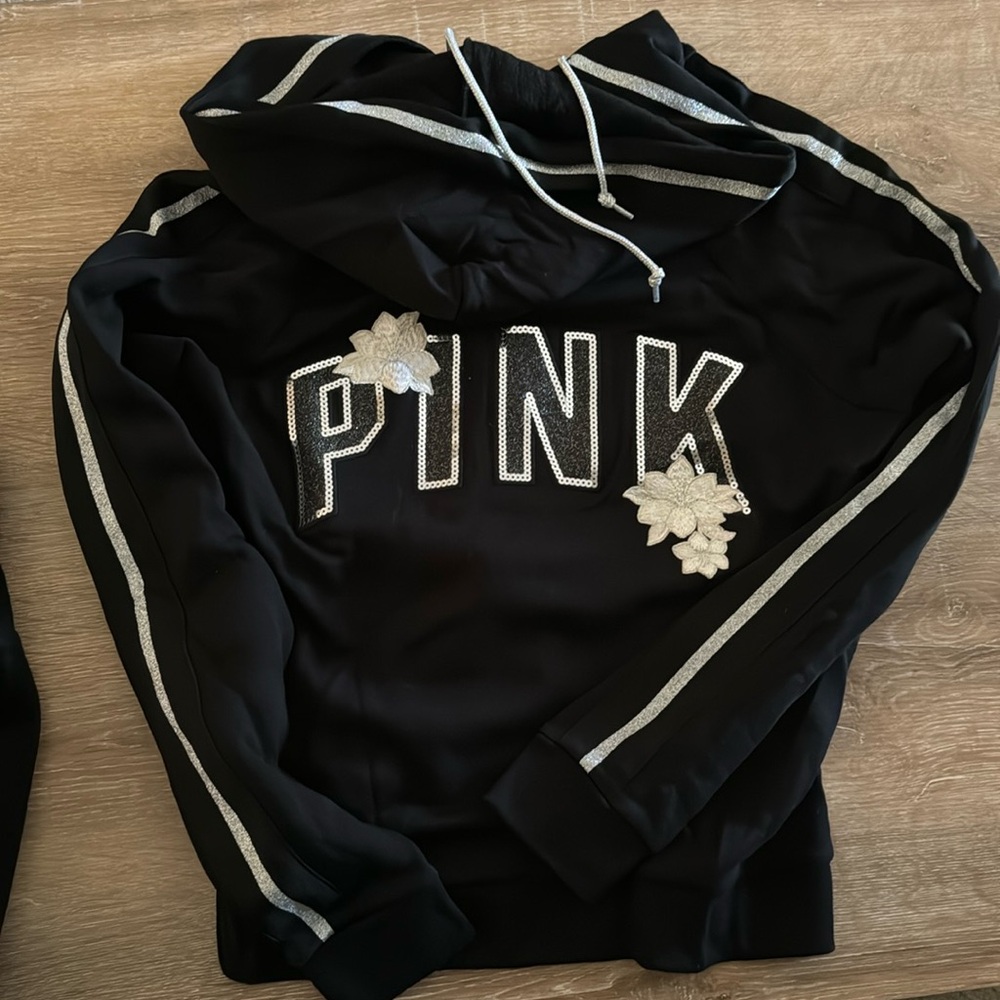 PINK Black and silver 2 piece set